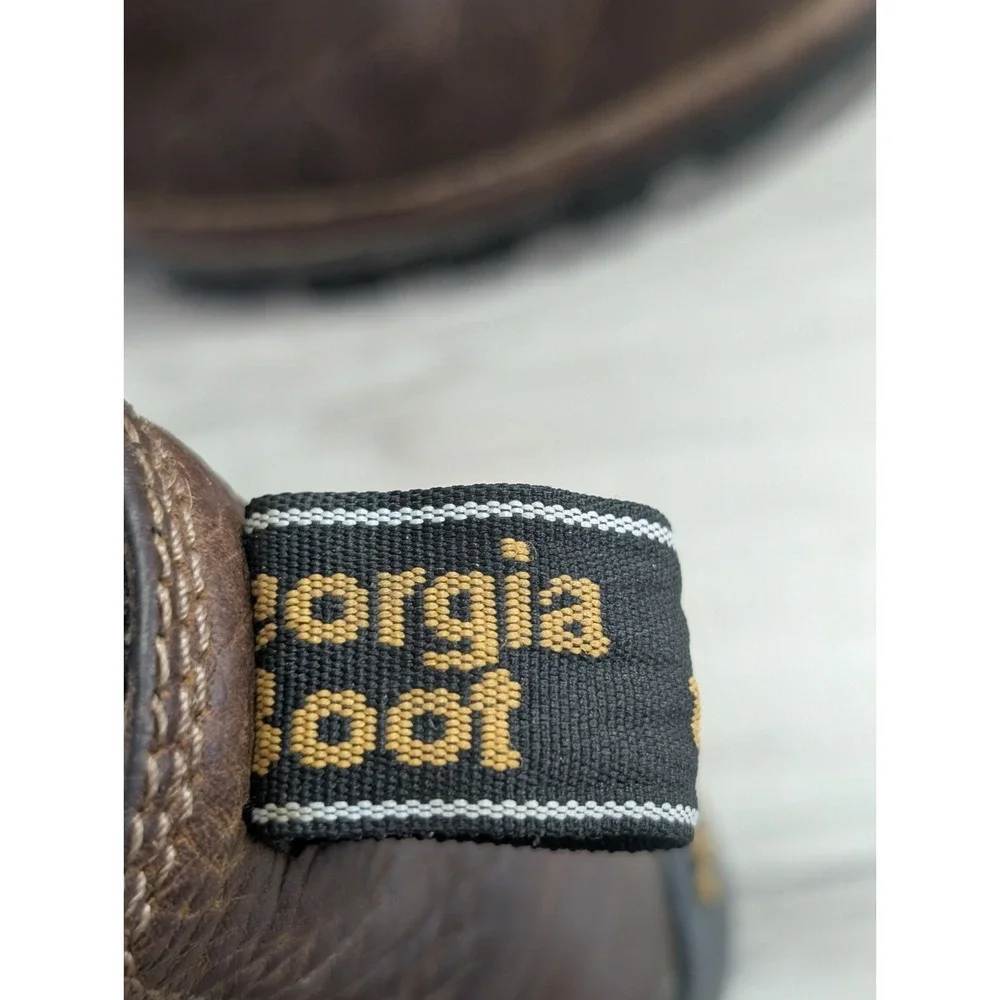 Georgia Boot Brown Pull On Chelsea ASTM F2892-18 EH Boots Men's Size 11.5 M